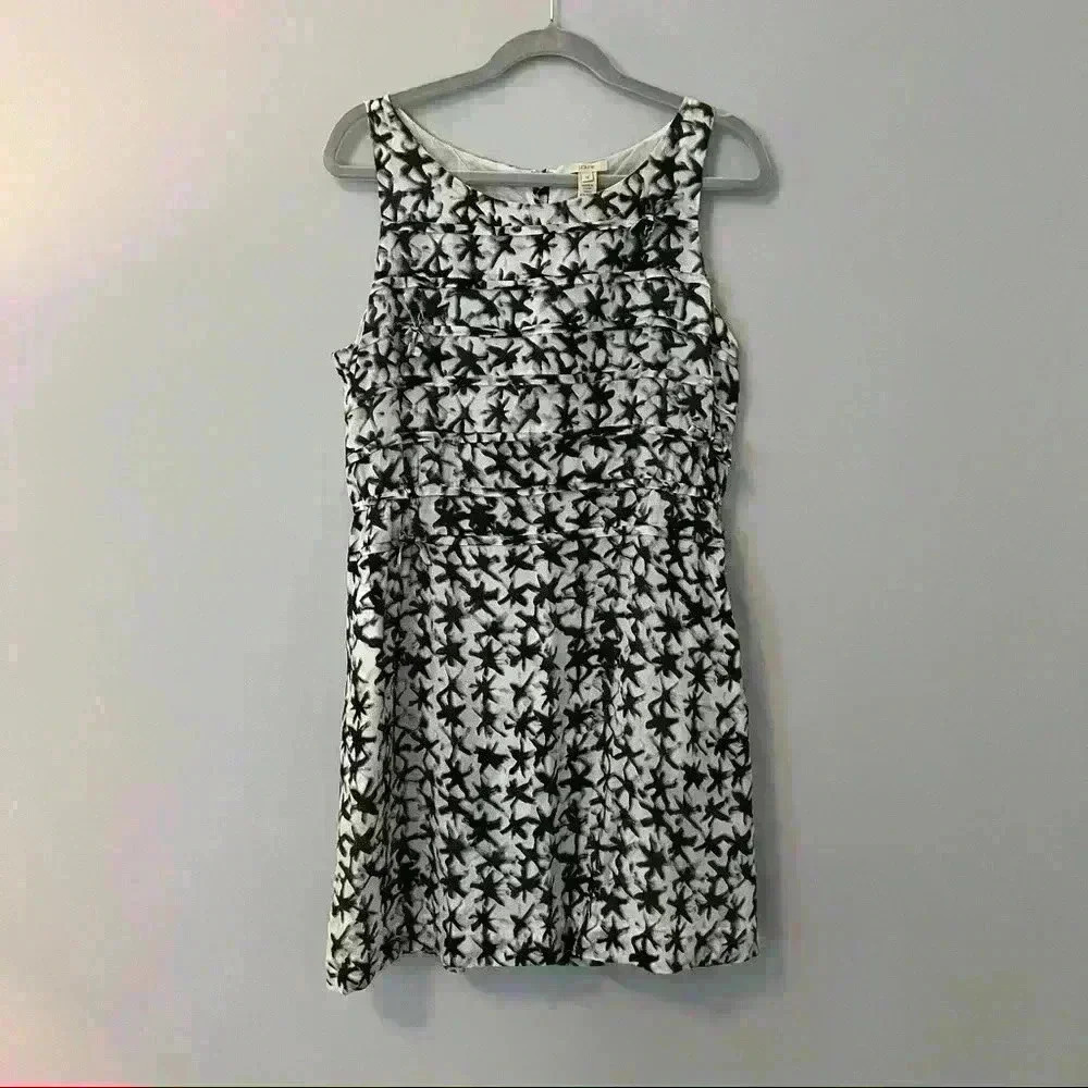 J. Crew Silk Blend Sleeveless Dress Size 12 Cotton & Silk Blend